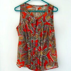 Banana Republic pleated tank size S